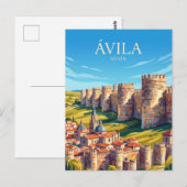 De Muren van Ávila Spanje Briefkaart (Voorkant / Achterkant)