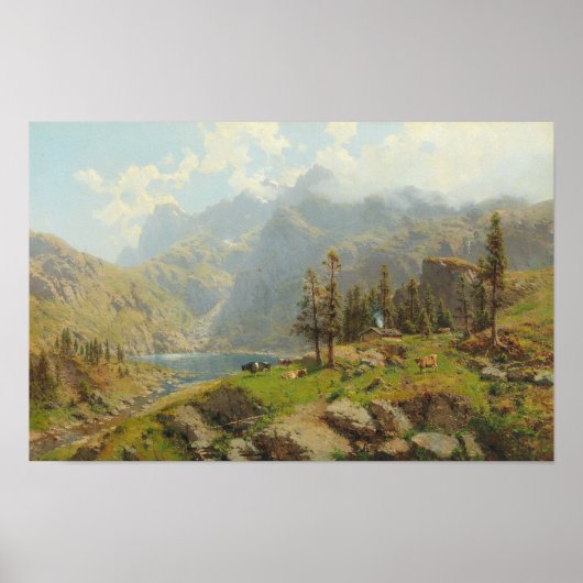 De Murgsee in Zwitserland, Glaris Poster (Voorkant)