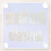 de Murray Australia Afbeelding Logo, Glazen Onderzetter (Achterkant)