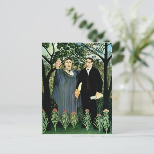 De Muse Inspirating the Poet, 1908-09 Briefkaart (Staand voorkant)