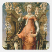 De Muse Thalia Vierkante Sticker (Voorkant)