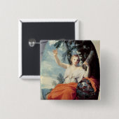 De Muse Urania, 1646-47 Vierkante Button 5,1 Cm (Voorkant /achterkant)
