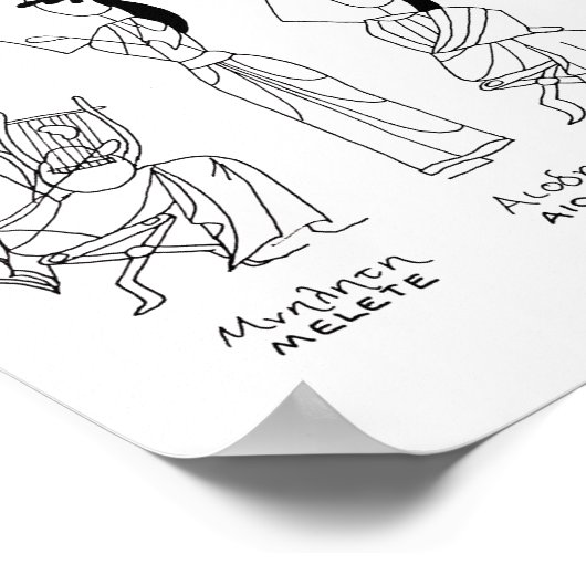 De Muses - griekmythcomix strip Poster (Hoek)