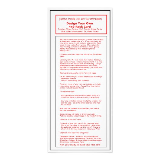 De MUSEUM Artiest Series 4x9 Rack Card Sjabloon1 Reclamekaart (Voorkant)