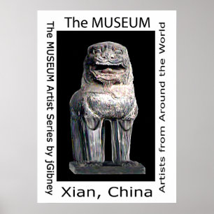 De MUSEUM Artiest Series by JGibney Stone Lion Poster