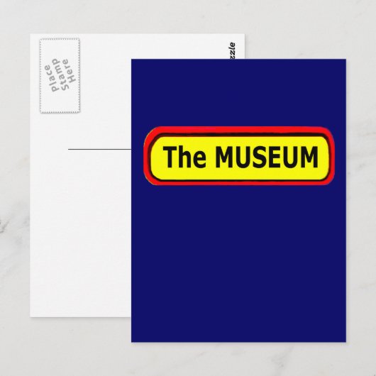 De MUSEUM Logo de MUSEUM Zazzle Briefkaart (Voorkant / Achterkant)