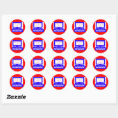 De museumkunstenaarsserie Afbeeldingen Computer Bl Ronde Sticker (Vel)
