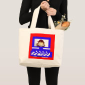 De museumkunstenaarsserie Afbeeldingen Computer St Grote Tote Bag (Voorkant (product))