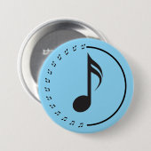 De Music Hub-knop Ronde Button 7,6 Cm (Voorkant /achterkant)