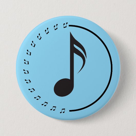 De Music Hub-knop Ronde Button 7,6 Cm (Voorkant)