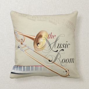 de Music Room Trombone Kussen