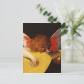 De Musical Angel - Vintage Kerstmis Feestdagenkaart (Staand voorkant)