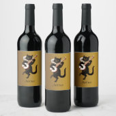 De Musical Cat Sjabloon, Wijn Etiket (Flessen)