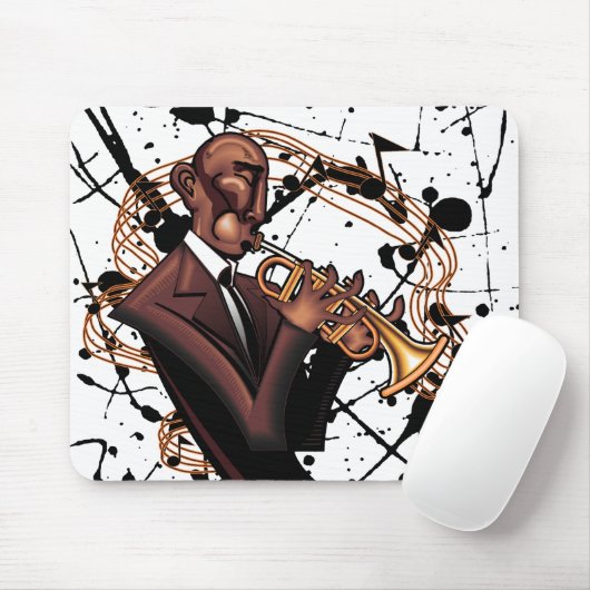 De Musical Jazz Sound Mousepad Muismat (Met muis)