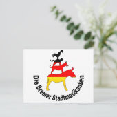 De Musici van de stad van Bremen Briefkaart (Staand voorkant)
