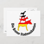 De Musici van de stad van Bremen Briefkaart (Voorkant / Achterkant)