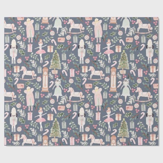 De muskale kerstvakantie cadeaupapier (Vlak)