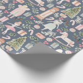 De muskale kerstvakantie cadeaupapier (Hoek)