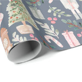 De muskale kerstvakantie cadeaupapier (Rol Hoek)