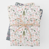 De muskale kerstvakantie inpakpapier vel (In situ)