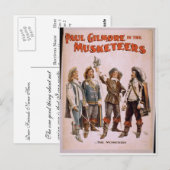 De musketiers, de "Paul Gilmore"-bioscoop Briefkaart (Voorkant / Achterkant)