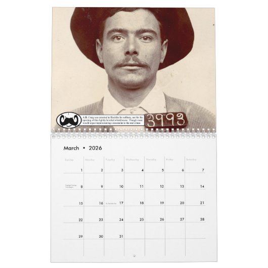 De Mustaches van het district Placer Kalender (Mar 2026)