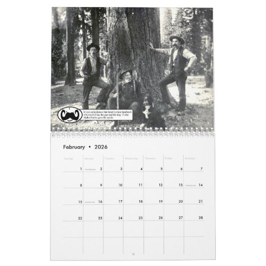 De Mustaches van het district Placer Kalender (Feb 2026)