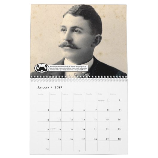 De Mustaches van het district Placer Kalender (Jan 2027)