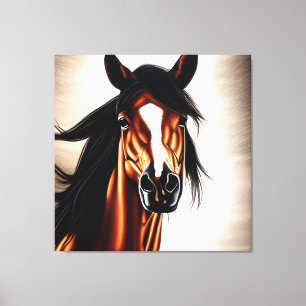 De Mustang Mustang - het bolwerk van de vrijheid Canvas Afdruk