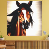 De Mustang Mustang - het bolwerk van de vrijheid Canvas Afdruk (Insitu (Woonkamer))