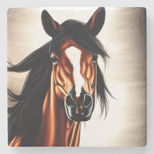 De Mustang Mustang - het bolwerk van de vrijheid Stenen Onderzetter (Voorkant)