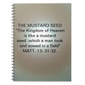 DE MUSTARD ZEED PARABLE MATT.13: 31-32 NOTEBOOK NOTITIEBOEK (Voorkant)