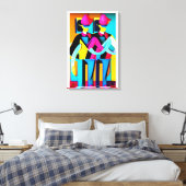 De Muster Drill Canvas Afdruk (Insitu (Slaapkamer))