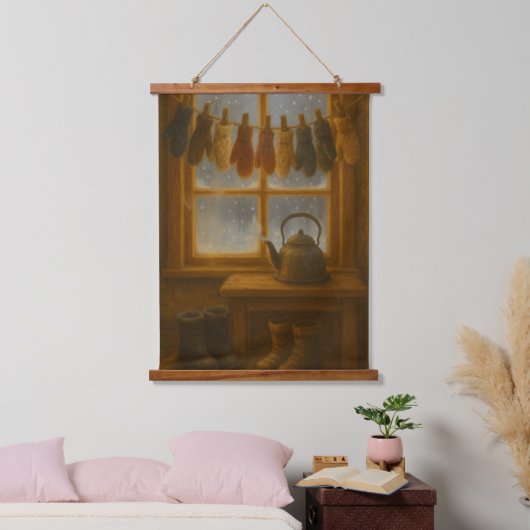 De Mutsenlijn – Warmte Wacht Binnen Hangend Wandkleed (Slaapkamer)
