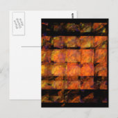 De muur abstract geometrische vuur kunst modern briefkaart (Voorkant / Achterkant)