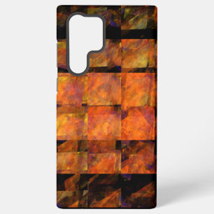 De muur abstract geometrische vuur kunst modern samsung galaxy hoesje