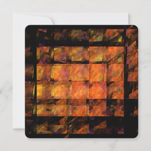 De muur abstracte geometrische vuur kunst modern kaart (Voorkant)