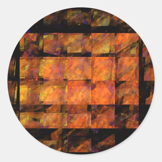 De Muur Abstracte Kunst Ronde Sticker (Voorkant)