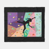 De muur die de klimmers binnenshuis bestijgt Actio Fleece Deken (Voorkant (Horizontaal))