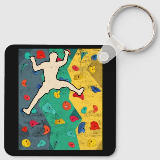 De muur die de klimmers binnenshuis bestijgt Actio Sleutelhanger (Achterkant)