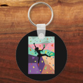 De muur die de klimmers binnenshuis bestijgt Actio Sleutelhanger (Voorkant)