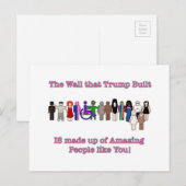 De muur die Trump bouwt Briefkaart (Voorkant / Achterkant)