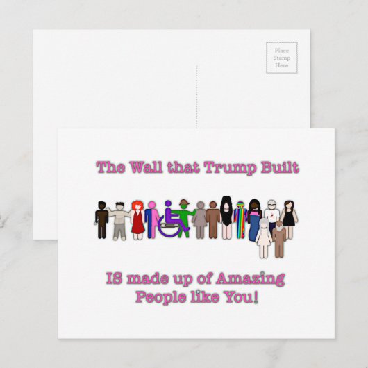 De muur die Trump bouwt Briefkaart (Voorkant / Achterkant)