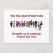 De muur die Trump bouwt Briefkaart (Voorkant)