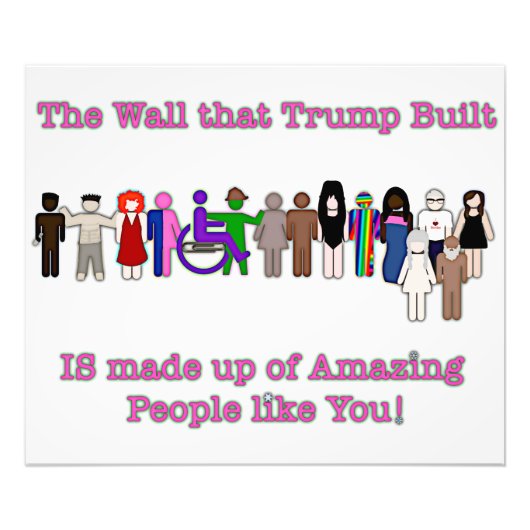 De muur die Trump bouwt Foto Afdruk (Voorkant)