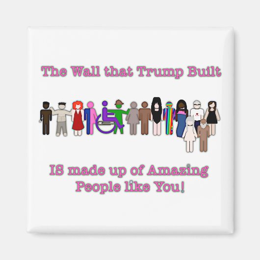 De muur die Trump bouwt Magneet (Voorkant)