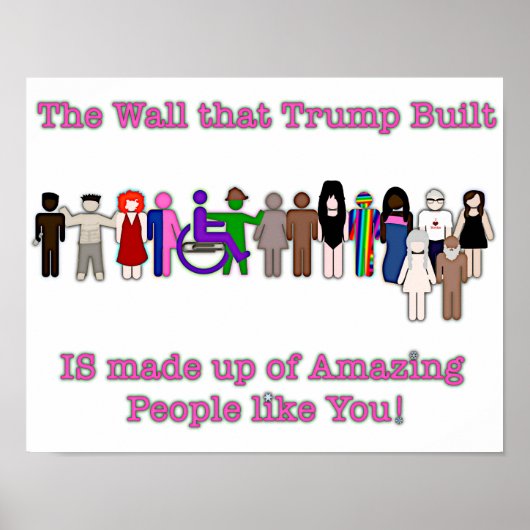 De Muur die Trump Gebouwd Heeft Poster (Voorkant)