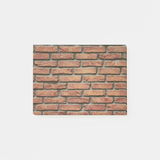 De muur rode stenen post-it® notes (Voorkant)