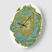 De muur van de Kaart van Tenochtitlan Klok (Hoek)