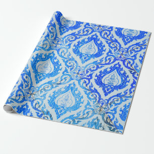 de muur van de kerk is versierd met keramische teg cadeaupapier